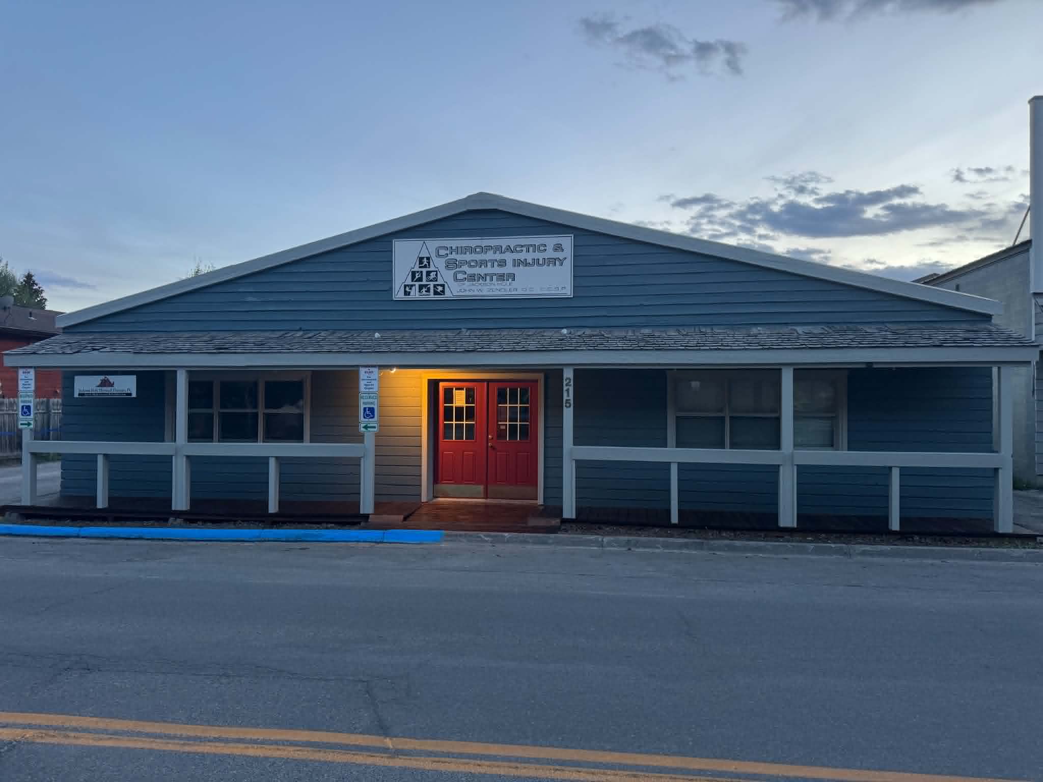 Commercial building after exterior repaint — Jackson, WY